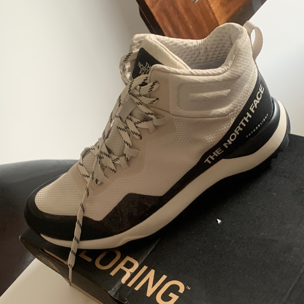 The North Face Black and White High-Top Sneakers